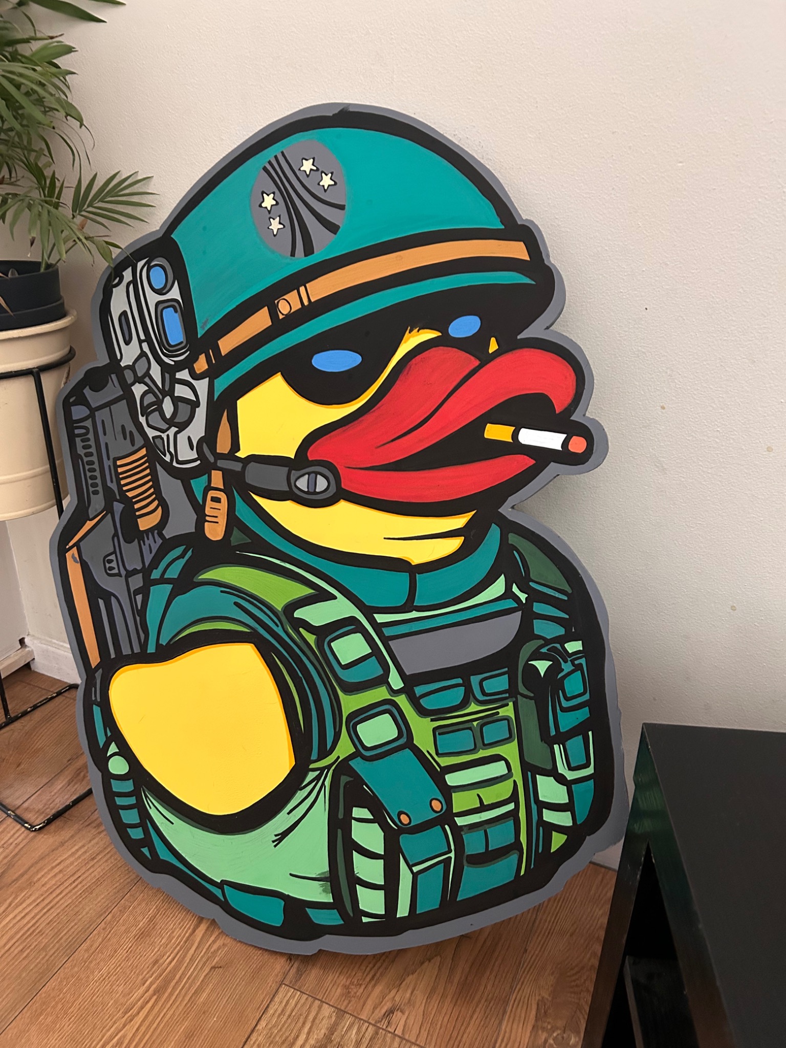 Military horror duck artwork