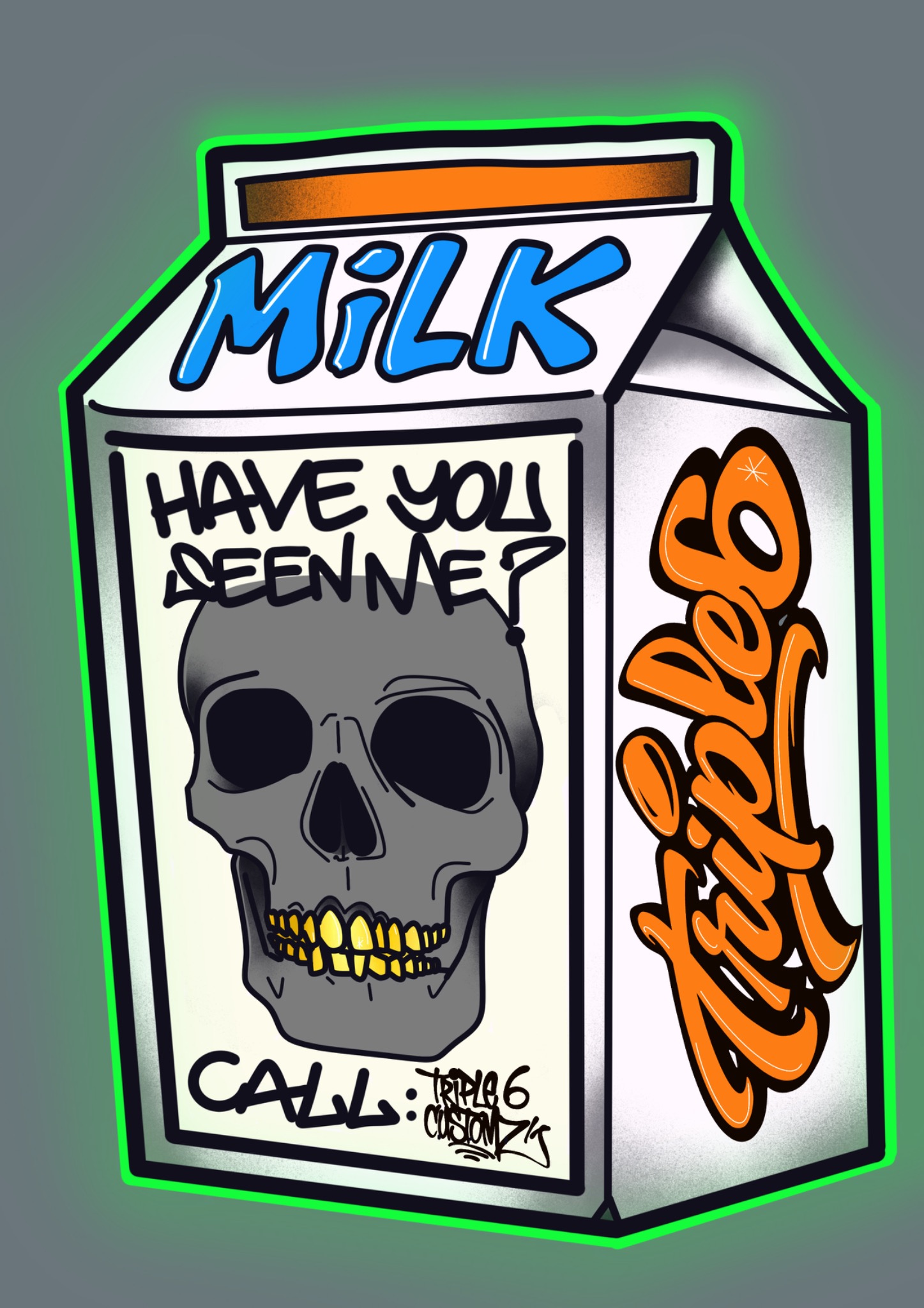 Milk carton artwork